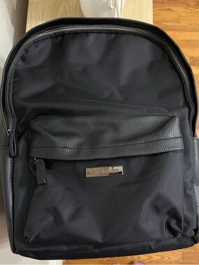 Tanger Outlets Faux Leather Black Backpack